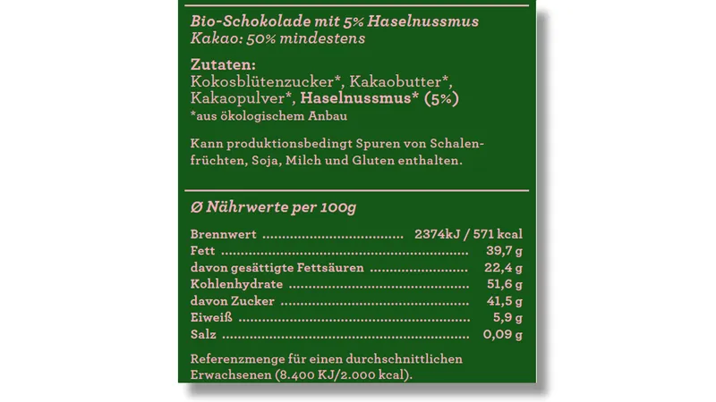 SweetGreets Schokolade "Ich denke an Dich", 50% Kakao + Haselnussmus, 70g von TrustFood GmbH Gallerie Bild 2