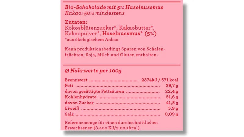 SweetGreets Schokolade "...gönn Dir, was immer Dir gut tut!", 50% Kakao + Haselnussmus, 70g von TrustFood GmbH Gallerie Bild 2