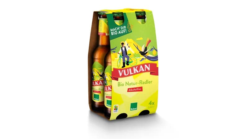 Vulkan BIO Natur-Radler alkoholfrei Fourpack von Vulkan Brauerei Gallerie Bild 1