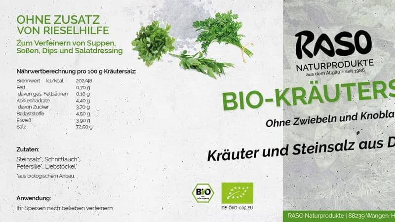 Bio Kräutersalz  von Raso Naturprodukte Max Baumann Gallerie Bild 1