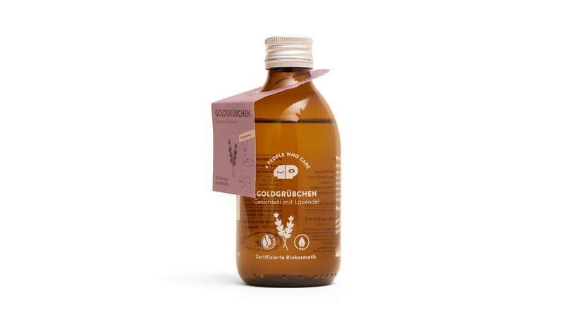 Goldgrübchen 250ml - Gesichtsöl mit Lavendel - plastikfrei verpackt!  Gallerie Bild 1
