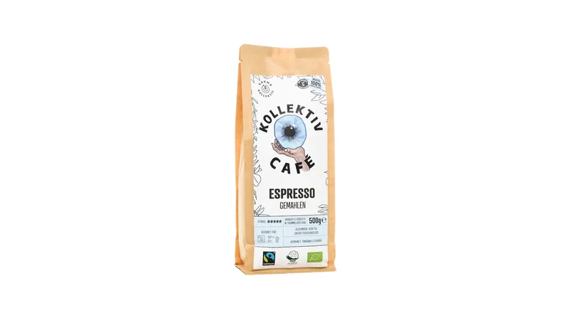 KollektivCafé Espresso, gemahlener Bio-Röstkaffee