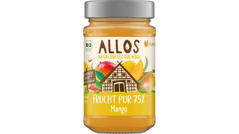 Frucht Pur 75% Mango von Allos Hof-Manufaktur GmbH
