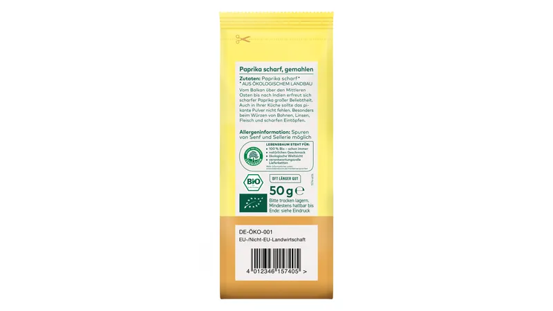 Paprika scharf, gemahlen