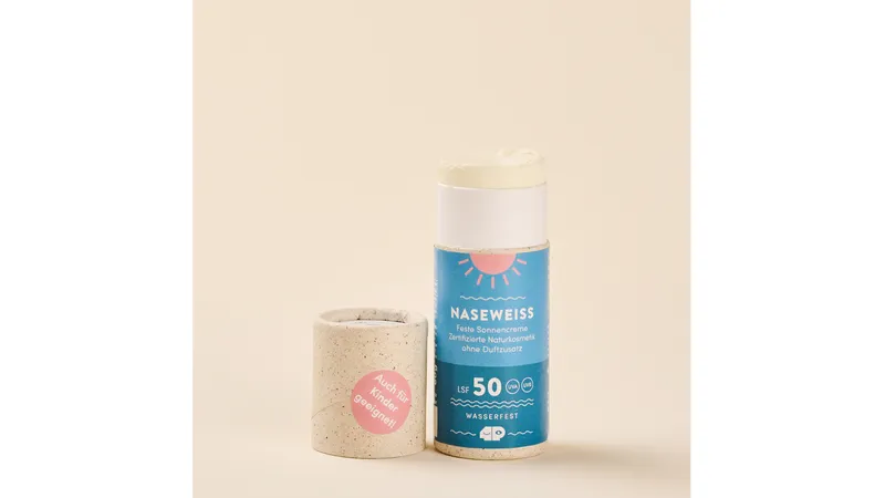 Naseweiss - Feste Sonnencreme mit LSF 50 - plastikfrei verpackt Gallerie Bild 2