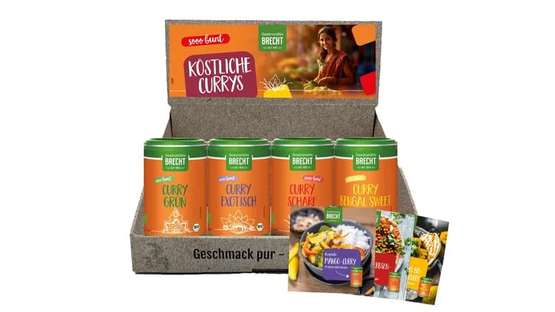 Thekendisplay Curry, bestückt u. incl. Rezeptk.