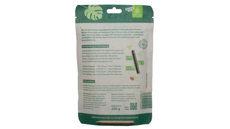 KleePura BioDüngeSticks aus 100% Bio-Klee und Bio-Luzerne (Naturland)