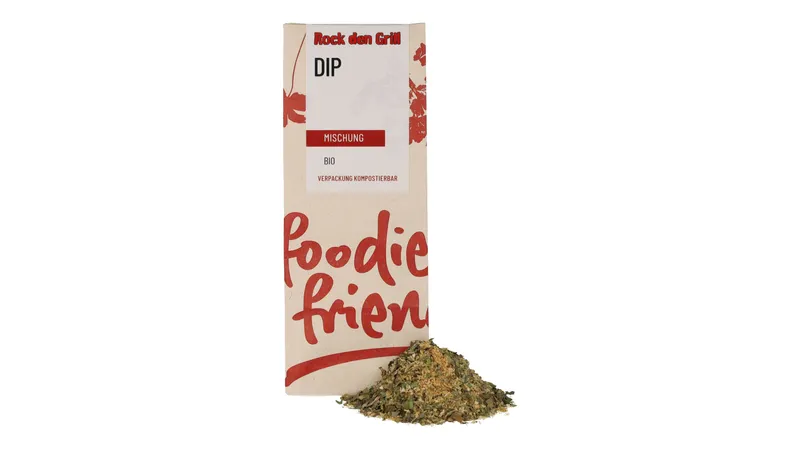 BIO Rock den Grill Dip in einer kompostierbaren Tüte