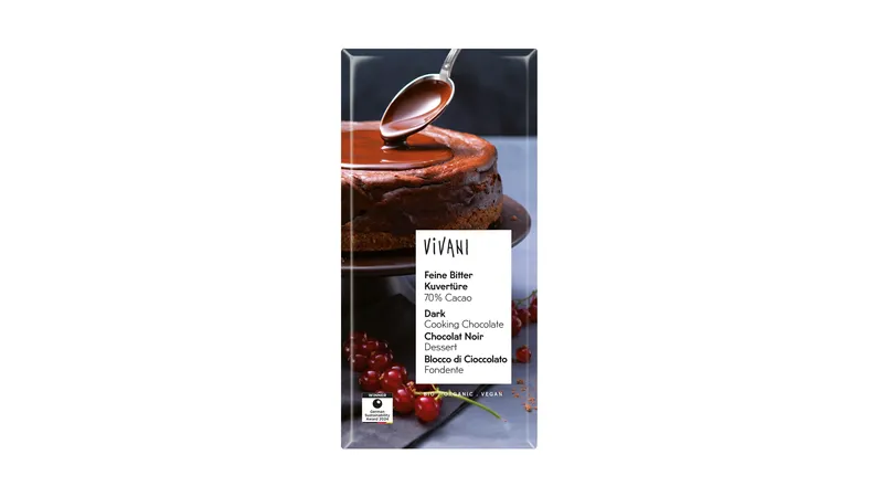 Vivani - Feine Bitter Kuvertüre 70% Cacao (200 g-Tafelformat) von FineLand GmbH Gallerie Bild 1