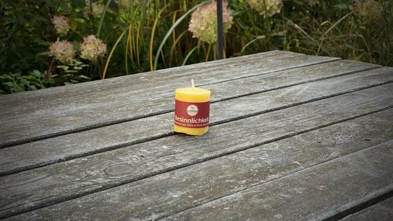 Besinnlichkeit – 90g Stumpenkerze von Authentico. Bioland Imkerei Gallerie Bild 1