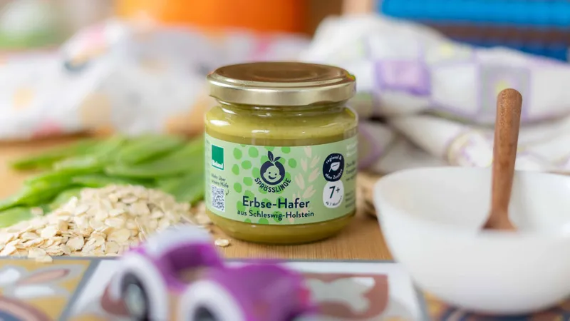 Bioland Babybrei Erbse-Hafer 180g – 6er VPE von Nanny Pear Food GmbH Gallerie Bild 1
