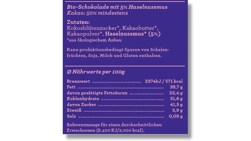 SweetGreets Schokolade "Happy Birthday", 50% Kakao + Haselnussmus, 70g von TrustFood GmbH Gallerie Bild 4
