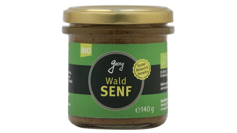 Wald-Senf mit frischem Bärlauch & Steinpilzen, fruchtige Schärfe, vegan  Bio von Georgs Bio-Bauern Gallerie Bild 1