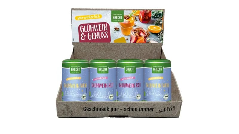 Thekendisplay Glühwein, bestückt von Gewürzmühle Brecht GmbH Gallerie Bild 1