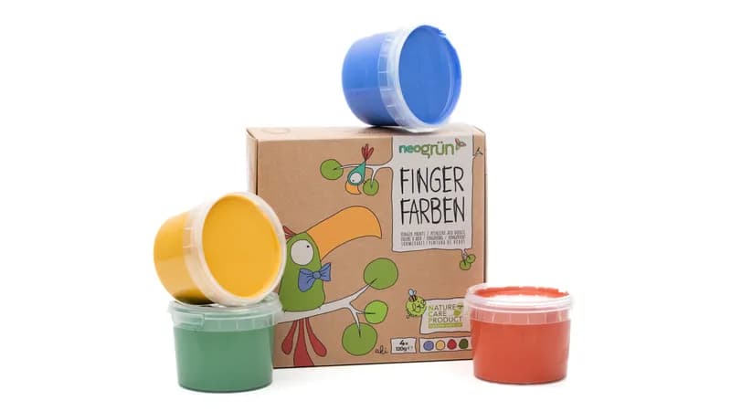 Bio-Fingerfarben 4er Set "Aki" von neoGRÜN Gallerie Bild 1