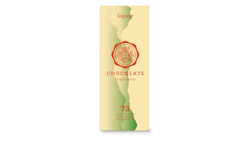Virgin Cacao Schokolade Ingwer, 73% Kakao, 75g von TrustFood GmbH Gallerie Bild 1