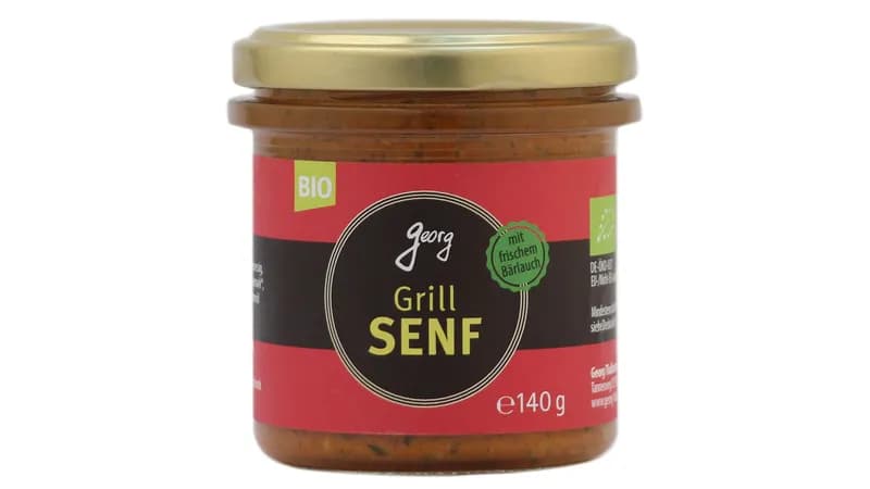 Grill-Senf mit Wildbärlauch & Chili, pikante Schärfe, vegan  Bio von Georgs Bio-Bauern Gallerie Bild 1