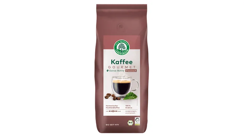 Kaffee Gourmet, klassisch, ganze Bohne