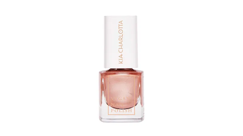 Kia-Charlotta, Veganer Nagellack Sun-Kissed (Roségold), Bis zu 87% natürlich, 100% pflanzliche Lösungsmittel, Zertifiziert Vegan, Made in Germany, Premium Qualität, 5ml Gallerie Bild 1