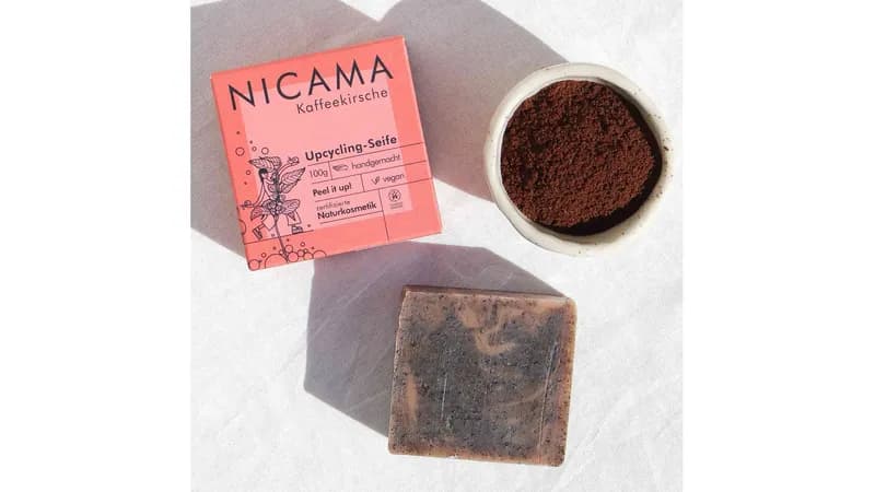 Upcyclingseife mit Peelingeffekt - Kaffeekirsche von NICAMA Gallerie Bild 2