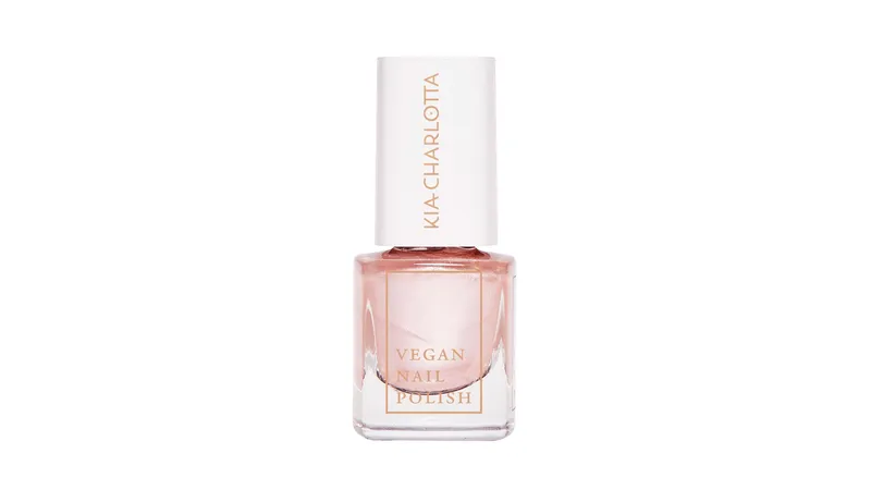 Kia-Charlotta, Veganer Nagellack Receive (Perlenpink), Bis zu 87% natürlich, 100% pflanzliche Lösungsmittel, Zertifiziert Vegan, Made in Germany, Premium Qualität, 5ml