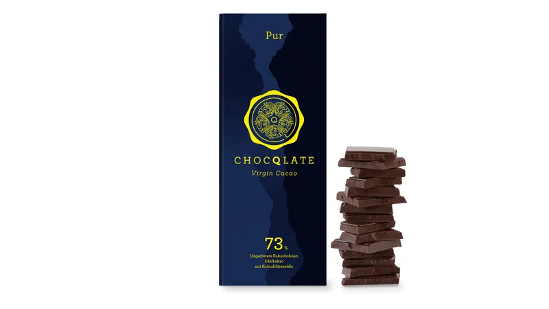 Virgin Cacao Schokolade Pur 73% Kakao, 75g von TrustFood GmbH Gallerie Bild 2