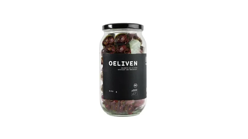 OELIVEN - biozertifizierte Kalamata-Oliven ( 100% ). Veredelt mit Olivenöl , Meersalz, Essig und Oregano Gallerie Bild 1