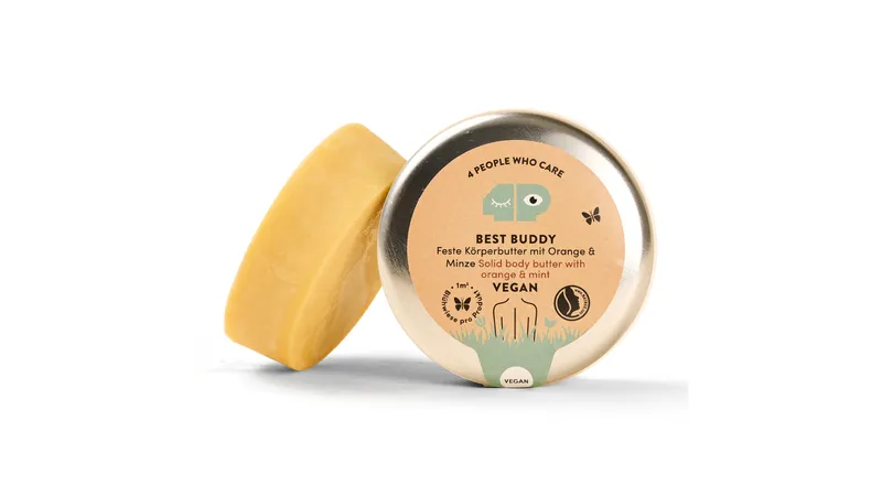 Best Buddy - Feste & vegane Körperbutter mit  Bio-Kakao- und Sheabutter & Sanddornöl - zertifizierte Biokosmetik Gallerie Bild 1