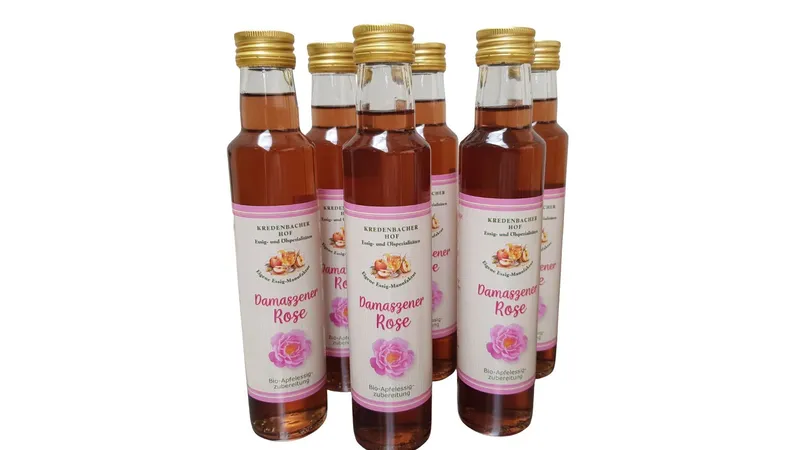 Damaszener Rose Trinkessig bio 6x 0,25l Flasche Gallerie Bild 1