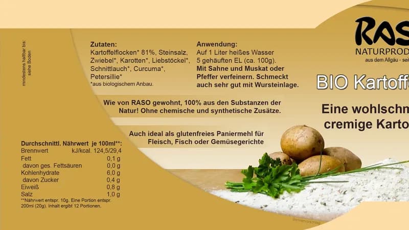 Bio Kartoffelsuppe  von Raso Naturprodukte Max Baumann Gallerie Bild 3
