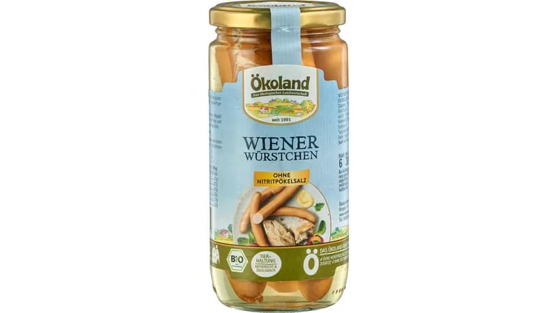 Wiener Würstchen in Delikatess-Qualität ohne Nitritpökelsalz von Ökoland GmbH Nord