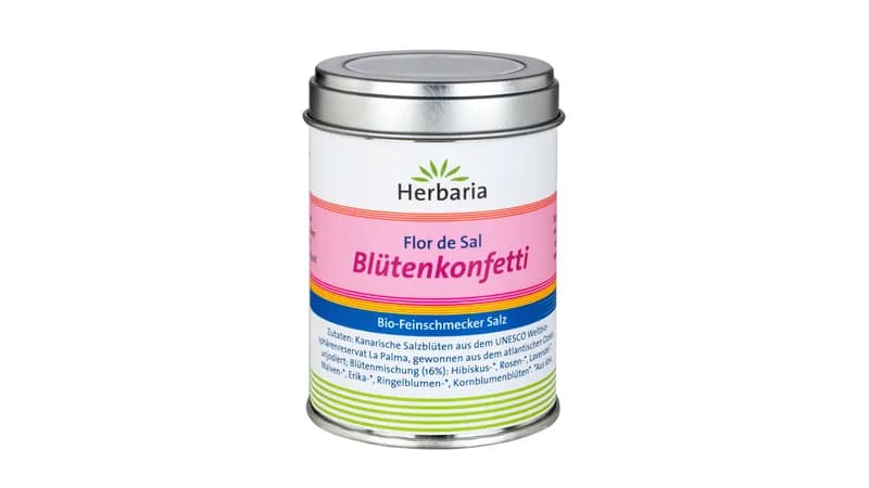 Flor de Sal Blütenkonfetti bio M-Dose von Herbaria Kräuterparadies GmbH Gallerie Bild 1