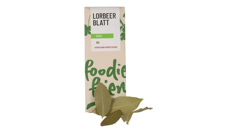 BIO Lorbeerblatt ganz in einer kompostierbaren Tüte 