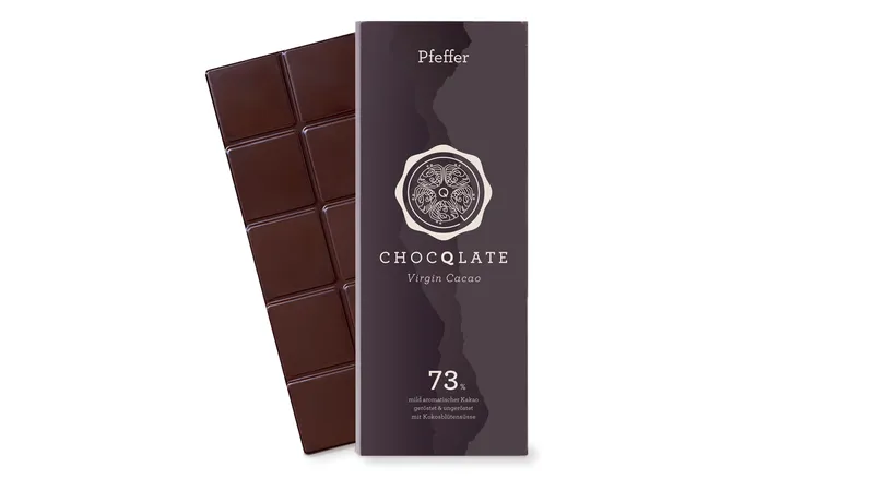 Virgin Cacao Schokolade Pfeffer, 73% Kakao, 75g von TrustFood GmbH Gallerie Bild 3