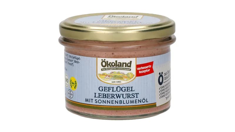 Geflügel-Leberwurst mit Sonnenblumenöl in Gourmet-Qualität