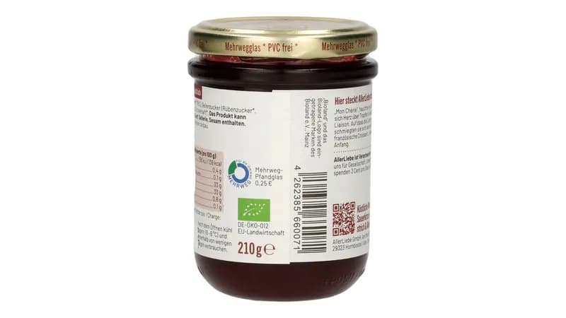 BIOLAND Sauerkirsch-Fruchtaufstrich 210 g von Allerliebe  Gallerie Bild 4