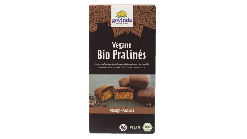 Vegane Bio Pralinés Mango-Ananas von Govinda Natur GmbH Gallerie Bild 1