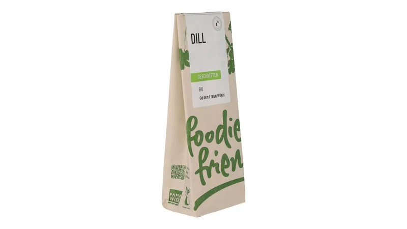 BIO Dill geschnitten in einer kompostierbaren Tüte 