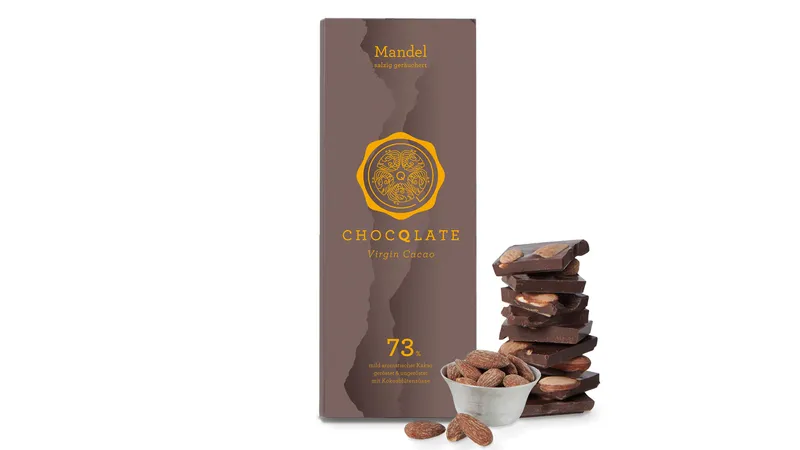 Virgin Cacao Schokolade Mandel, 73% Kakao, 75g von TrustFood GmbH Gallerie Bild 4