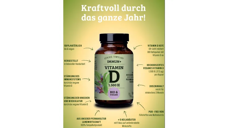 BIO & VEGAN Immun+ Vitamin D und 5 Heilkräuter 90 Kapseln  von Luxidum GmbH Gallerie Bild 6