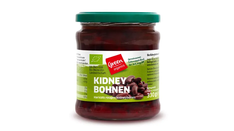 Kidneybohnen im Glas
