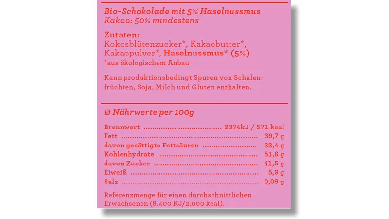 SweetGreets Schokolade "Gänsehaut lügt nie", 50% Kakao + Haselnussmus, 70g von TrustFood GmbH Gallerie Bild 2