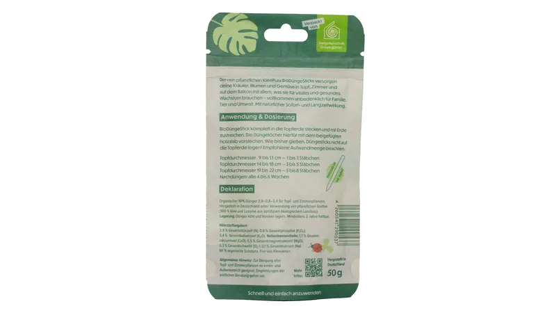 KleePura BioDüngerSticks aus 100% Bio-Klee und Bio-Luzerne (Naturland)