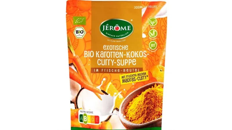 JÉRÔME Bio Karotten-Kokos-Curry-Suppe* 300 ml im Frischebeutel (Jerome) von Bavaria Biomarken Gmbh & Co. Kg Gallerie Bild 1
