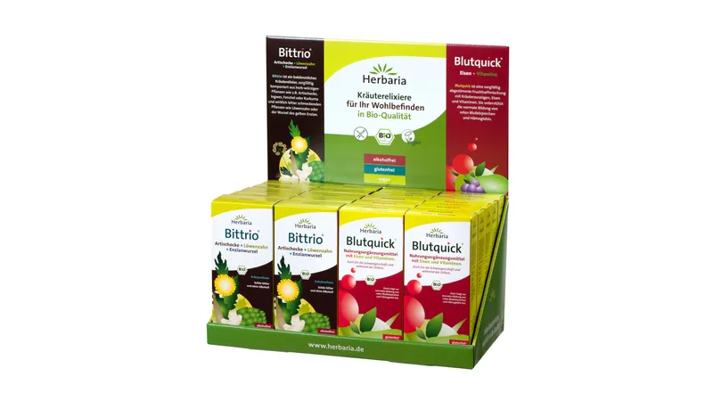 Thekendisplay Bittrio/Blutquick bio* von Herbaria Kräuterparadies GmbH Gallerie Bild 1