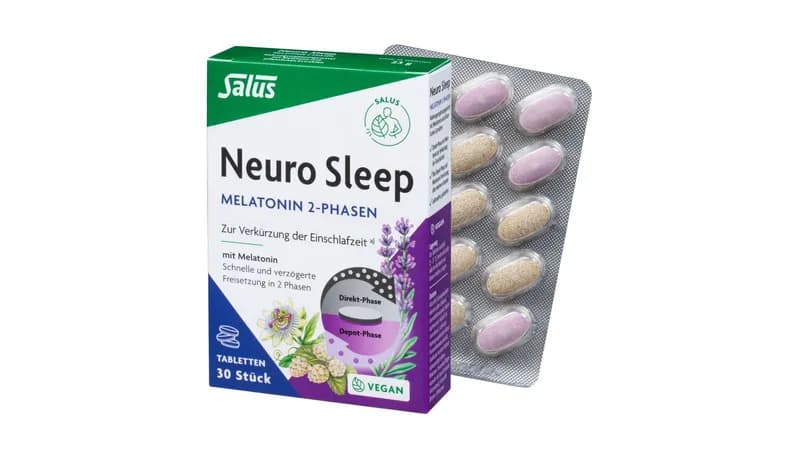 Neuro Sleep Melatonin 2-Phasen Tabletten 30 Tbl von Herbaria Kräuterparadies GmbH Gallerie Bild 1