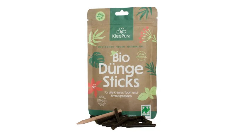 KleePura BioDüngeSticks aus 100% Bio-Klee und Bio-Luzerne (Naturland)