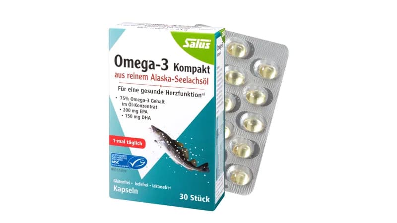 Omega-3 Kompakt aus Alaska-Seelachsöl MSC Kapseln