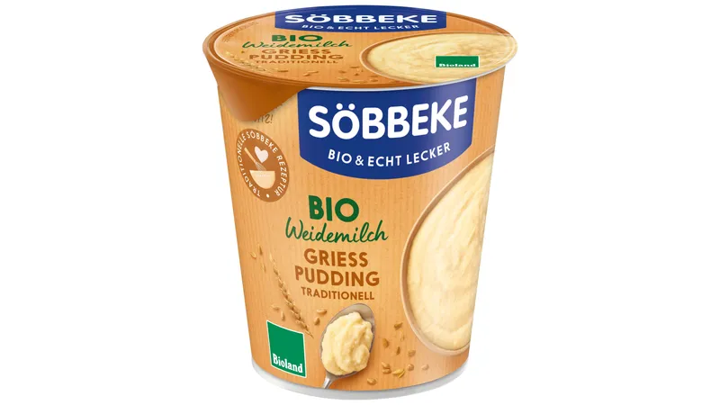 Bio Weidemilch Grießpudding Traditionell