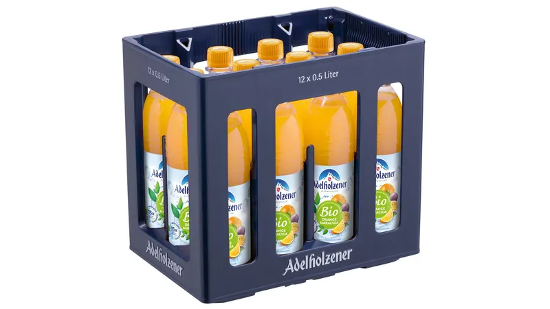 Adelholzener BIO Orange mit Maracuja